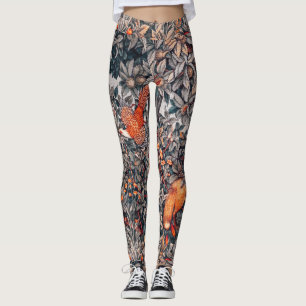 Leggings VERDURE, ANIMAUX FORESTIERS Pheasant, Renard rouge