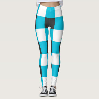 Leggings Vérificateurs "Mayan Blue" Plaid