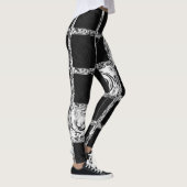 Leggings vérifier le motif noir blanc (Droite)