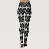 Leggings vérifier le motif noir blanc (Dos)