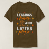 Leggings verlaten latten alstublieft Herfst herfst T-shirt (Design voorkant)