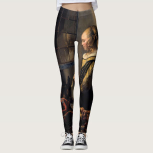 Leggings Vermeer - Fille lisant une lettre à une fenêtre ou