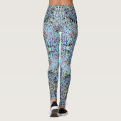 Leggings Verre abstrait art blues lavande (Dos)
