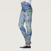 Leggings Verre abstrait art blues lavande (Gauche)