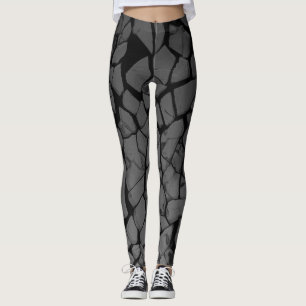 Leggings Verre brisé noir et gris