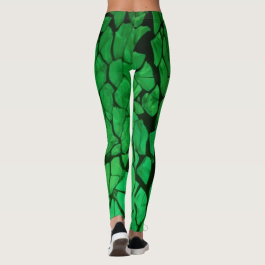 Leggings Verre brisé vert (Dos)