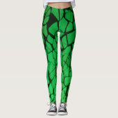 Leggings Verre brisé vert (Devant)