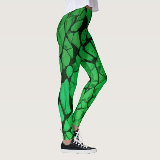 Leggings Verre brisé vert (Droite)