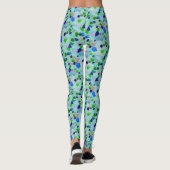 Leggings Verre de mer Turquoise et Blue Beach (Dos)