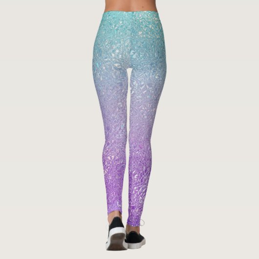 Leggings Verre Iridescente ombre vert à violet (Dos)