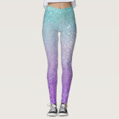 Leggings Verre Iridescente ombre vert à violet (Devant)