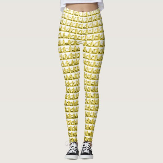 Leggings Verre noir doré : surface luxueuse. (Devant)