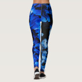 Leggings Verre noir et bleu Abstrait (Dos)