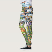 Leggings Verre souillé de Tiffany de bouleau d'iris de (Gauche)