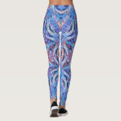 Leggings verre souillé en bleu et rouge (Dos)