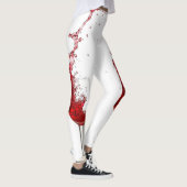 Leggings Verres de vin éclaboussant le vin rouge (Droite)