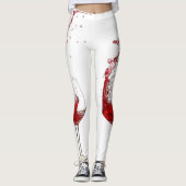 Leggings Verres de vin éclaboussant le vin rouge (Devant)