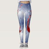 Leggings Verres de vin éclaboussant le vin rouge sur le (Devant)