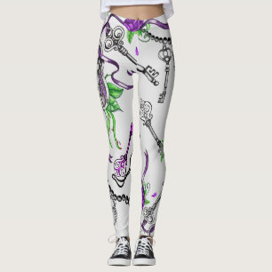 Leggings Verrouillage vintage et légendes de clés