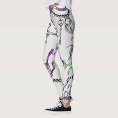 Leggings Verrouillage vintage et légendes de clés (Gauche)