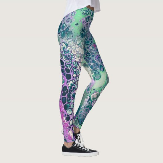 Leggings Verse acrylique sirène, Cool coloré Abstrait (Droite)
