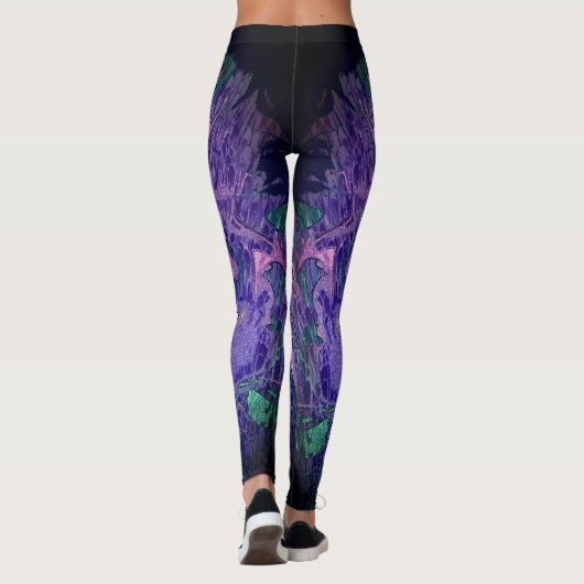 Leggings Verser Abstrait de la sonde noocturne (Dos)