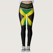 Leggings Version 2 de guêtres de drapeau de dames Jamaïque (Devant)