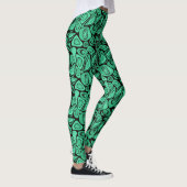 Leggings Vert, abstrait, rétro (Droite)