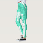 Leggings Vert, blanc et graffiti afro (Gauche)
