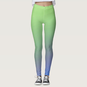 Leggings Vert bleu arc-en-ciel texture abstraite motif art