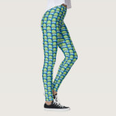 Leggings Vert bleu Hanoukka Menorah Motif tendance chic (Droite)