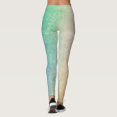 Leggings Vert bleu rose en pastel d'Ombre de paillettes de (Dos)