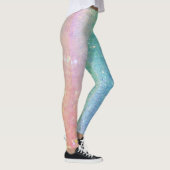 Leggings Vert bleu rose en pastel d'Ombre de paillettes de (Droite)