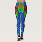 Leggings ~ vert bleu rouge orange ~ Original (Dos)