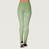 Leggings Vert céladon de jade solide (Dos)