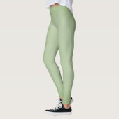 Leggings Vert céladon de jade solide (Gauche)
