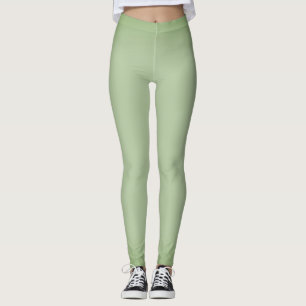 Leggings Vert céladon de jade solide