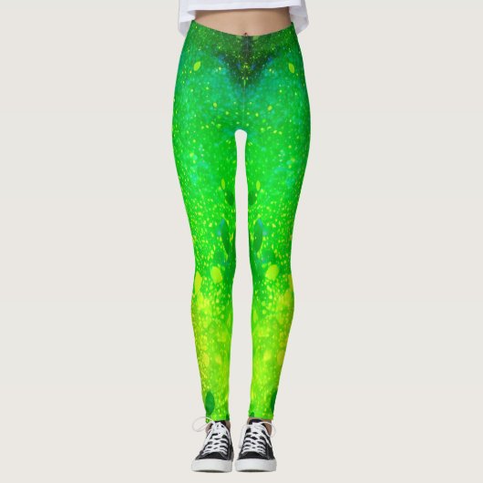 Leggings Vert chaux brillant (Devant)
