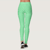 Leggings Vert Citron avec des Points (Dos)