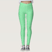 Leggings Vert Citron avec des Points (Devant)