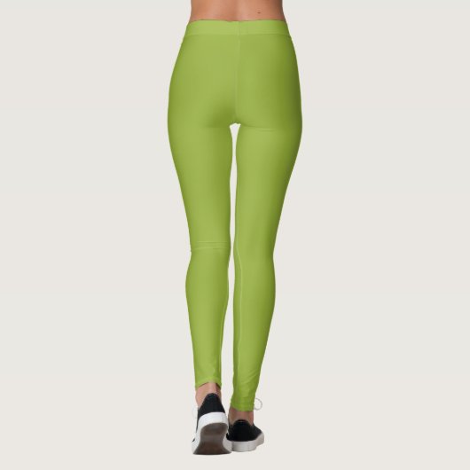 Leggings Vert citron moyen (couleur solide) jaune-vert (Dos)