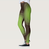 Leggings Vert, cool, unique, tendance, fleur urbaine abstra (Gauche)