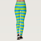 Leggings Vert de chaux et rayures de turquoise (Dos)