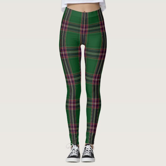 Leggings Vert de guêtres de plaid de tartan de MacFarlane (Devant)