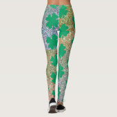 Leggings Vert de la Saint-Patrick Or Pailleté Trèfle Feuill (Dos)