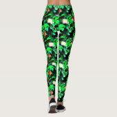 Leggings vert de roses rouges (Dos)
