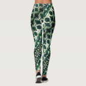 Leggings vert émeraude brut répété sous texture blanche t (Dos)