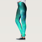 Leggings vert émeraude du ciel nocturne (Gauche)