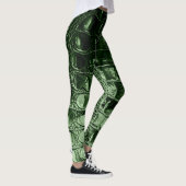LEGGINGS VERT EN CUIR DE PIN D'ALLIGATOR DE "HORNBACK" DE (Droite)