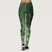 LEGGINGS VERT EN CUIR DE PIN D'ALLIGATOR DE "HORNBACK" DE (Dos)